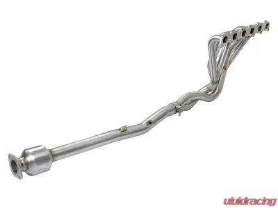 aFe Power Twisted Steel Long Tube Header & Connection Pipes; Street Series Nissan Patrol (Y61) 01-16 I6-4.8L (4-Door w/ Auto Trans.) - 48-36105-YC