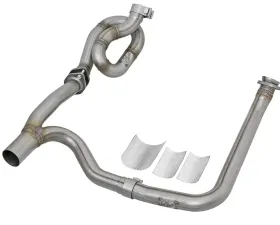 aFe Power Twisted Steel Y-Pipe w/ Loop Relocation Pipe Jeep Wrangler (JK) 12-18 V6-3.6L