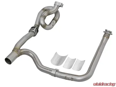 aFe Power Twisted Steel Y-Pipe w/ Loop Relocation Pipe Jeep Wrangler (JK) 12-18 V6-3.6L - 48-46207-PK