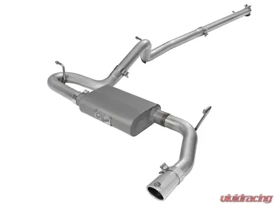 aFe Power Scorpion 2-1/2" Aluminized Steel Catback Exhaust System Jeep Wrangler (JK) Unlimited 07-17 V6-3.6L/3.8L (4-Door) - 49-08044-1P