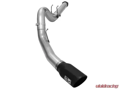 aFe Power Large Bore-HD 5" 409 Stainless Steel DPF-Back Exhaust System Ford Diesel Trucks 15-16 V8-6.7L (td) - 49-43064-B