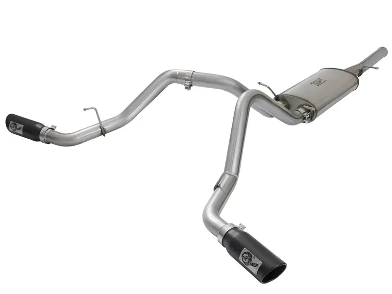 aFe Power Mach Force-Xp 3" Stainless Catback Exhaust System w/ Black Tips Chevrolet Silverado | GMC Sierra 1500 2009-2018 - 49-44071-B