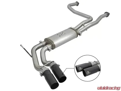 aFe Power Rebel Series 2-1/2" 409 Stainless Steel Catback Exhaust System Nissan Titan 04-15 V8-5.6L - 49-46124-B