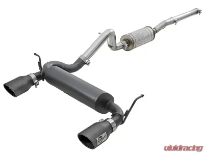 aFe Power Rebel Series 2-1/2" 409 Stainless Steel Catback Exhaust System Jeep Wrangler (JK) 07-18 V6-3.6L/3.8L (2/4-Door) - 49-48062-B