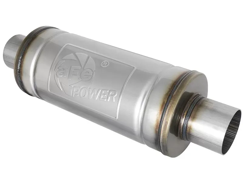 aFe Power MACH Force-Xp 3" 409 Stainless Steel Muffler 3" Inlet/Outlet, 14"L x 6" Body - 49M00012