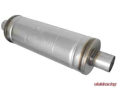 aFe Power MACH Force-Xp 2-1/2" 409 Stainless Steel Muffler, 18" Body, Center Inlet/Outlet - 49M00021