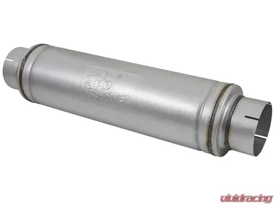 aFe Power ATLAS 5" Aluminized Steel Muffler 7" Center Inlet/Outlet 24" Body Round - 49M00023