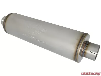 aFe Power MACH Force-Xp 3-1/2" 409 Stainless Steel Muffler, 3-1/2" Inlet/Outlet, 24"L - 49M00024