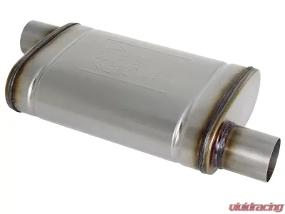 aFe Power MACH Force-Xp 2-1/2" 409 Stainless Steel Muffler Offset/Offset 14"L x 9"W x 4"H - 49M00028