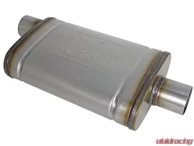 aFe Power MACH Force-Xp 2-1/2" 409 Stainless Steel Muffler, Center/Offset, 14"L x 9"W x 4"H - 49M00029