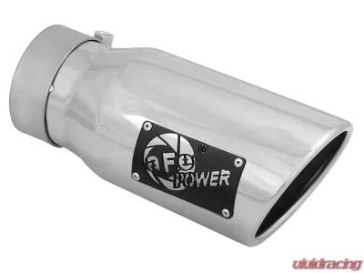 aFe Power MACH Force-Xp 3" 304 Stainless Steel Exhaust Tip 3" In x 4" Out x 9" L Bolt-On - 49T30401-P09