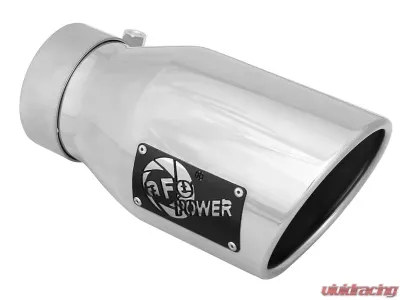 aFe Power MACH Force-Xp 3" 304 Stainless Steel Exhaust Tip 3" In x 4-1/2" Out x 9" L Bolt-On - 49T30451-P09