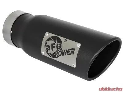 aFe Power MACH Force-Xp 4" 409 Stainless Steel Exhaust Tip 3-1/2" In x 4-1/2" Out x 12"L Bolt-On - 49T35451-B12