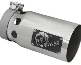 aFe Power Rebel XD Series 4-Inch Stainless Steel Exhaust Tip Bolt-On Right Polished