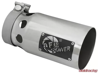 aFe Power Rebel XD Series 4-Inch Stainless Steel Exhaust Tip Bolt-On Right Polished - 49T40501-P10