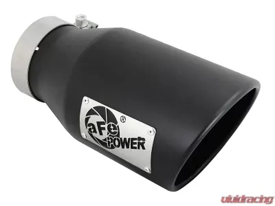 aFe Power MACH Force-Xp 4" 409 Stainless Steel Exhaust Tip 4" In x 6" Out x 12" L Bolt-On Right - 49T40601-B12