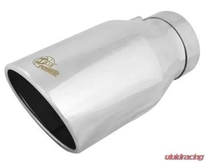 aFe Power MACH Force-Xp 4" 304 Stainless Steel Exhaust Tip 4" In x 6" Out x 12" L Bolt-On - 49T40604-P12