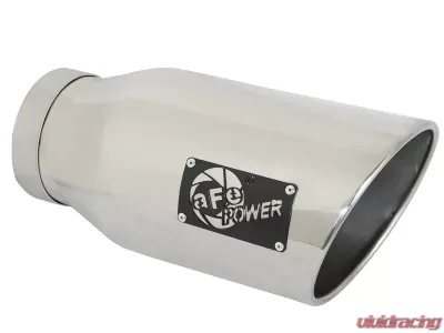aFe Power MACH Force-Xp 5" 304 Stainless Steel Exhaust Tip 5" In x 7" Out x 15" L Bolt-On - 49T50701-P15