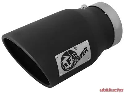aFe Power MACH Force-Xp 5" 409 Stainless Steel Exhaust Tip 5" In x 7" Out x 12" L Bolt-On Right - 49T50702-B12