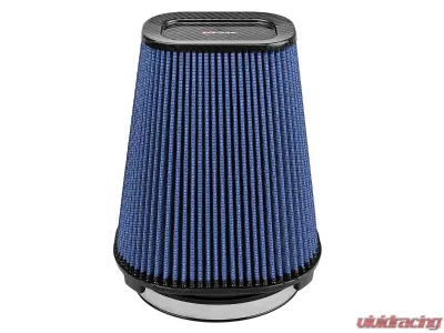 aFe Power Magnum FLOW Intake Replacement Air Filter w/ Pro 5R Media (7-1/2x5-1/2) IN F x (9x7) IN B x (5-3/4x3-3/4) IN T (Carbon Fiber) x 10 IN H - 24-90110-CF