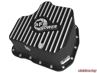 aFe Power Engine Oil Pan; Black Machined Fins - 46-70332