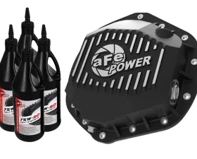 aFe Power Pro Series Rear Differential Cover Black w/ Machined Fins & Gear Oil