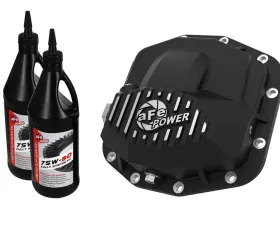 aFe Power Pro Series Rear Differential Cover Black w/ Machined Fins & Gear Oil Jeep Wrangler 2018 | Jeep Gladiator 2021
