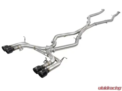 aFe Power Mach Force-XP 3-1/2" Stainless Muffler Delete Catback Exhaust w/ Black Tip BMW X5 M (F85) | X6 M (F16/F86) V8-4.4L (tt) S63 15-18 - 49-36342-B