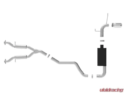 aFe Power Mach Force-Xp 2-1/2" to 3" Stainless Catback Exhaust w/Polish Tip Jeep Grand Cherokee (WK2) 14-19 V6-3.6L - 49-38078-P
