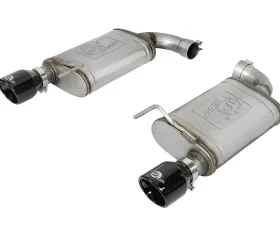 aFe Power Mach Force XP Stainless Steel Axle Back Exhaust System w/ Black Tips Ford Mustang GT V8 5.0L 2015-2022