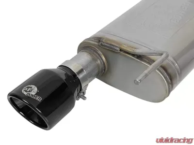 aFe Power Mach Force XP Stainless Steel Axle Back Exhaust System w/ Black Tips Ford Mustang GT V8 5.0L 2015-2022 - 49-43105-B
