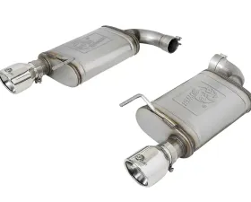 aFe Power Mach Force Xp Stainless Steel Axle Back Exhaust System w/ Polished Tips Ford Mustang GT V8 5.0L 2015-2022