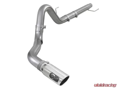 aFe Power Large Bore-HD 4" Stainless DPF-Back Exhaust System w/ Polished Tip Ford F-150 2018-2022 V6-3.0L (td) - 49-43106-P