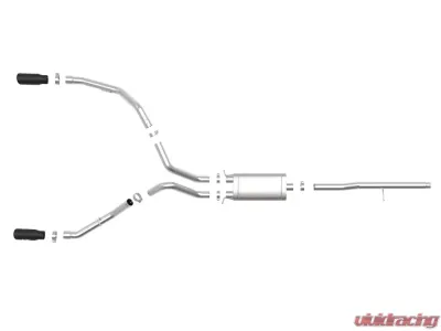 aFe Power Apollo GT Series 3" Stainless Catback Exhaust System w/ Black Tip GM Gas Trucks 09-19 V6-4.3/V8-4.8/5.3L Crew/Double Cab - 49-44112-B