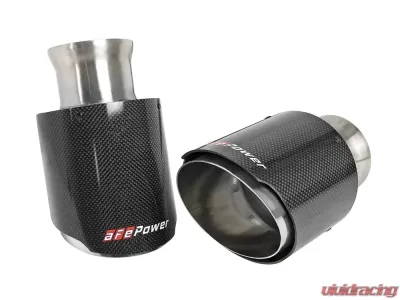 aFe POWER Mach Force-Xp 4-1/2" Carbon Fiber OE Replacement Exhaust Tips Dodge Charger/Hellcat 15-19 V8-6.2L/6.4L - 49C32068-C