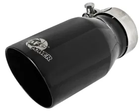 aFe Power Mach Force-Xp Universal Clamp-on Exhaust Tip Black 2-1/2 IN Inlet x 3-1/2 IN Outlet X 7 IN L