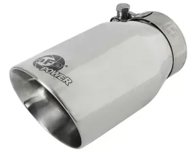 aFe Power Mach Force-Xp Universal Clamp-on Exhaust Tip Polished 2-1/2 IN Inlet x 3-1/2 IN Outlet X 7 IN L