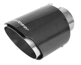 aFe Power Mach Force-Xp Universal Clamp-on Exhaust Tip Carbon Fiber 2-1/2 IN Inlet x 4-1/2 IN Outlet x 7 IN L