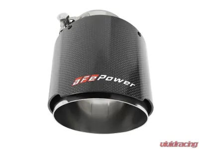 aFe Power Mach Force-Xp Universal Clamp-on Exhaust Tip Carbon Fiber 2-1/2 IN Inlet x 4-1/2 IN Outlet x 7 IN L - 49T25454-C07
