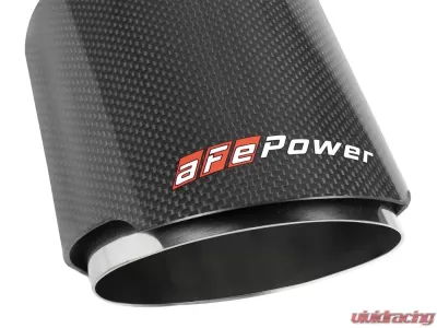 aFe Power Mach Force-Xp Universal Clamp-on Exhaust Tip Carbon Fiber 2-1/2 IN Inlet x 4-1/2 IN Outlet x 7 IN L - 49T25454-C07
