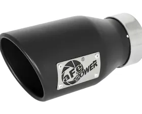 aFe Power Mach Force-Xp Universal Clamp-on Exhaust Tip Black 3 IN Inlet x 4-1/2 IN Outlet x 9 IN L