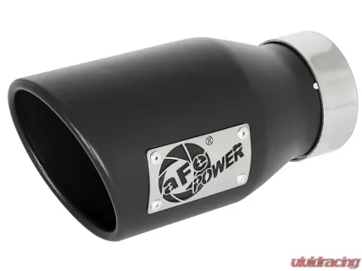 aFe Power Mach Force-Xp Universal Clamp-on Exhaust Tip Black 3 IN Inlet x 4-1/2 IN Outlet x 9 IN L - 49T30452-B09