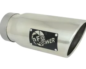 aFe Power Mach Force-Xp Universal Clamp-on Exhaust Tip Polished 4 IN Inlet x 5 IN Outlet x 12 IN L