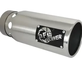 aFe Power SATURN 4S Universal Intercooled Clamp-on Exhaust Tip Polished 4 IN Inlet x 5 IN Outlet x 12 IN L