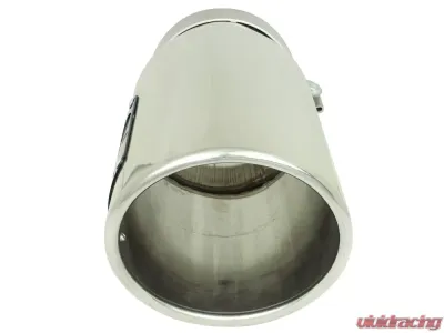 aFe Power Mach Force-Xp Universal Clamp-on Exhaust Tip Polished 4 IN Inlet x 5 IN Outlet x 12 IN L - 49T40501-P12