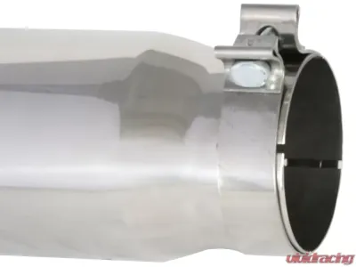 aFe Power Mach Force-Xp Universal Clamp-on Exhaust Tip Polished 4 IN Inlet x 5 IN Outlet x 12 IN L - 49T40501-P12