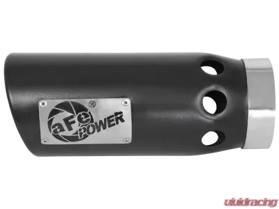 aFe Power Mach Force-Xp Universal Intercooled Clamp-on Exhaust Tip Black 4 IN Inlet x 5 IN Outlet x 12 IN L - 49T40502-B121
