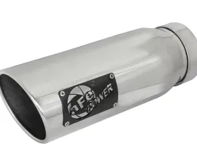 aFe Power Mach Force-Xp Universal Clamp-on Exhaust Tip Polished 4 IN Inlet x 5 IN Outlet x 12 IN L