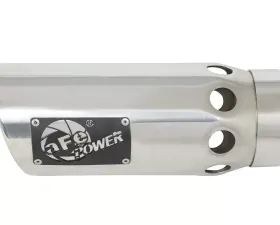 aFe Power Mach Force-Xp Universal Intercooled Clamp-on Exhaust Tip Polished 4 IN Inlet x 5 IN Outlet x 12 IN L