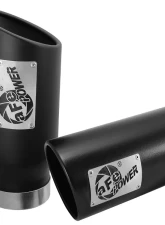 aFe Power Mach Force-Xp Universal Clamp-on Exhaust Tip Black 4 IN Inlet x 5 IN Outlet x 12 IN L                                     - 49T40506-B12 - Image 5